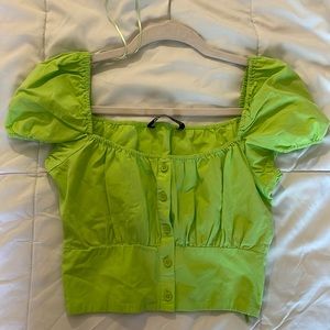 ZARA SMALL NEON GREEN TOP